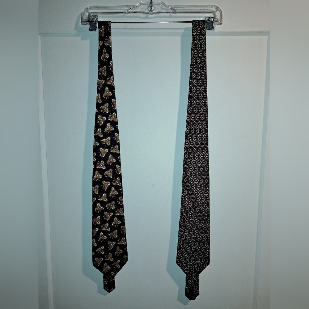 2 vintage Burberry mens ties